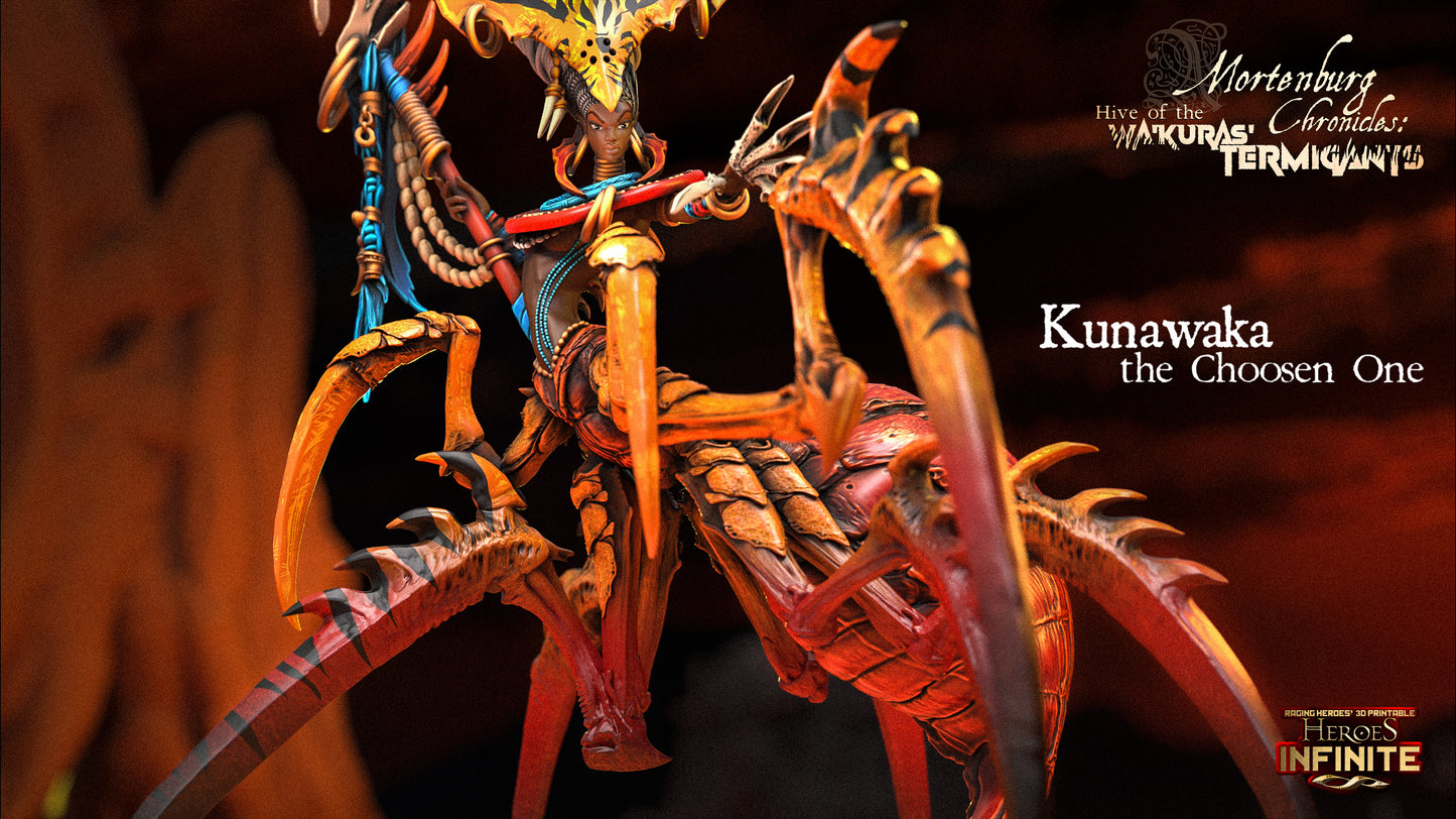 Heroes Infinite Raging Heores - Kunawaka, The Chosen One - 2024 Mortenburg Chronicles - Hive of the Wa´Kura Termigants #56