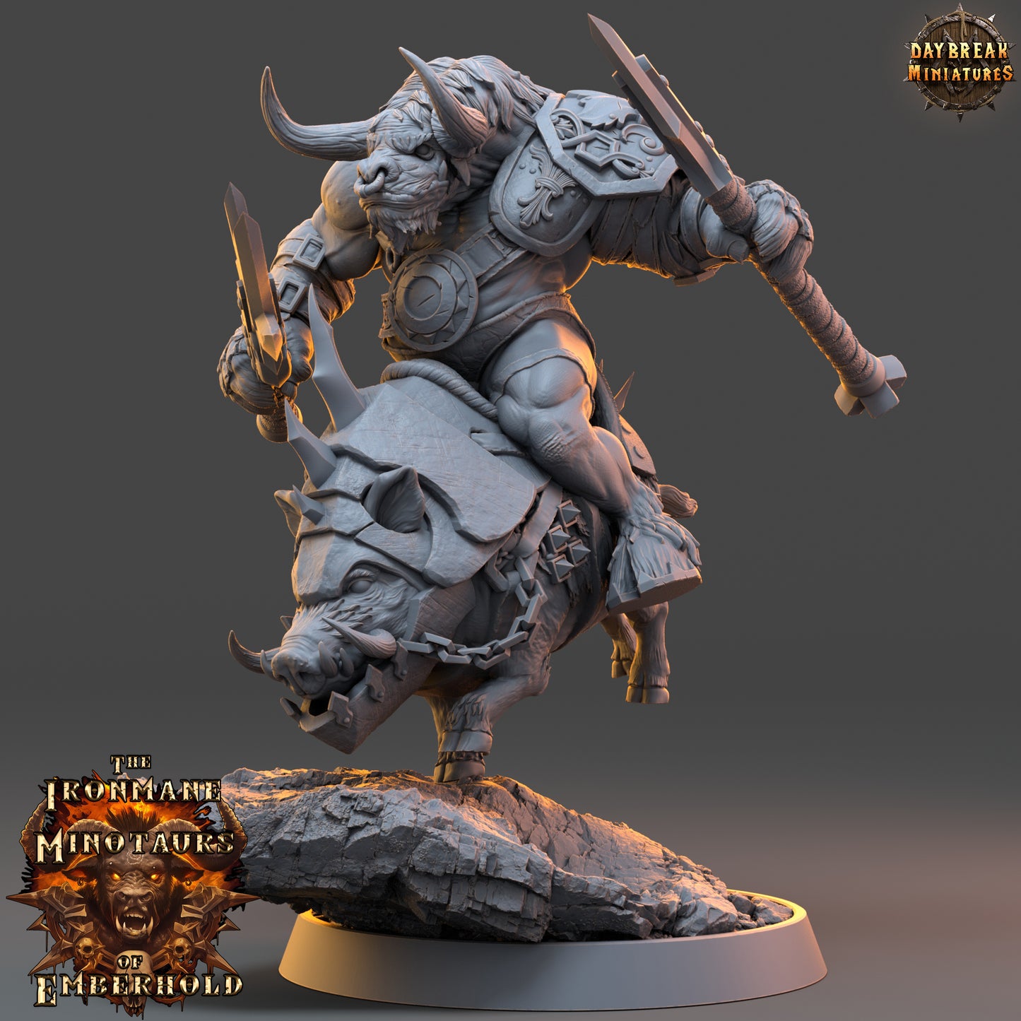 Daybreak Miniatures - The Ironmane Minotaurs of Emberhold 2024 August Release 35mm