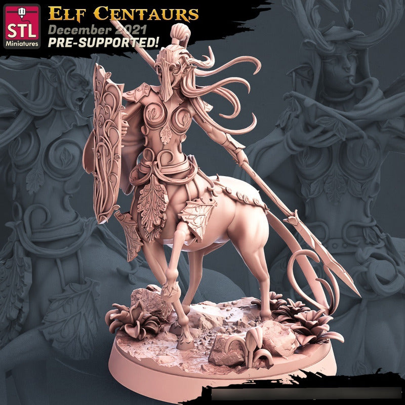 STL Miniatures - Elf Centaurs 2021 December Release 35mm