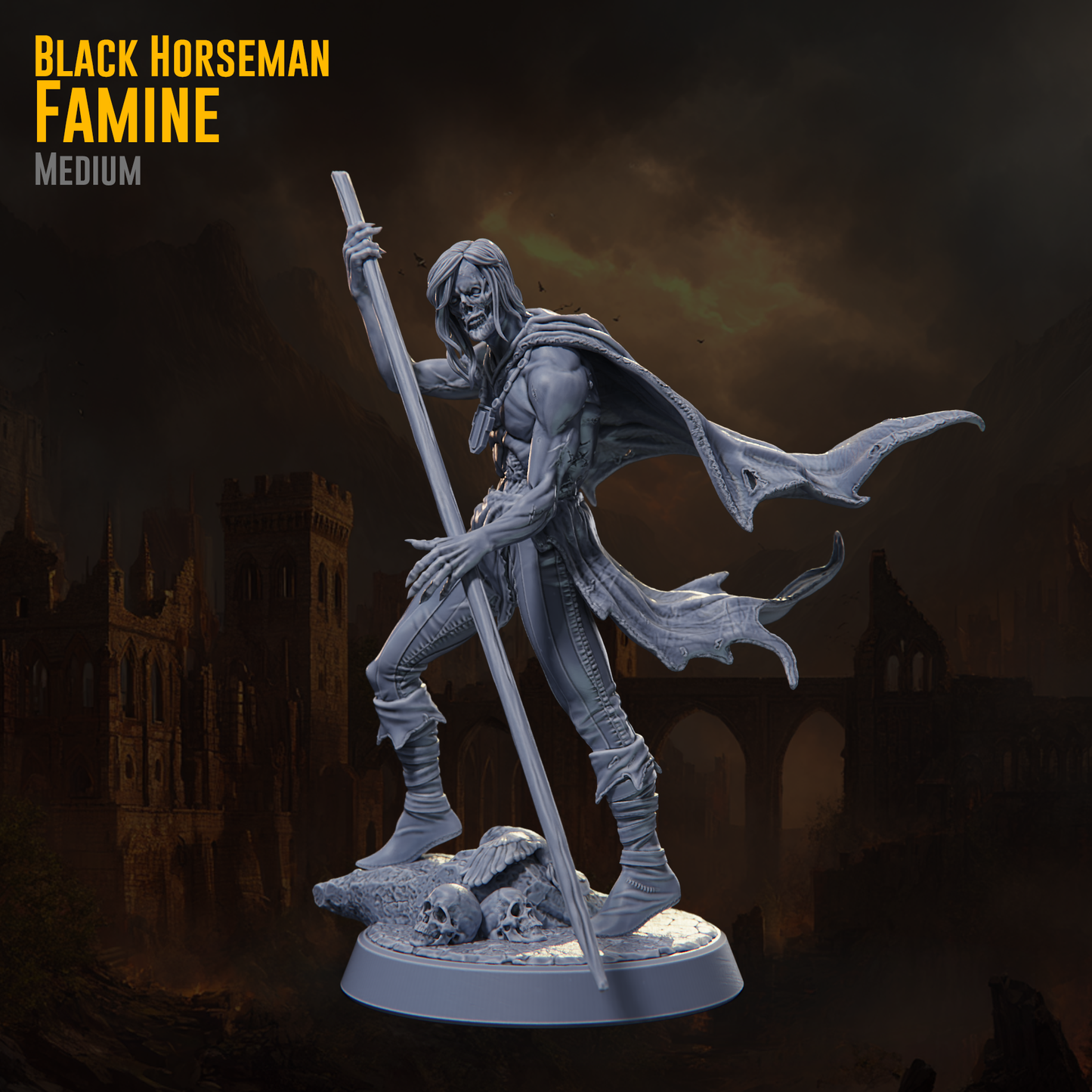 Claymore Miniatures - Black Horseman, Famine  - Riders of Ruin 2025 November