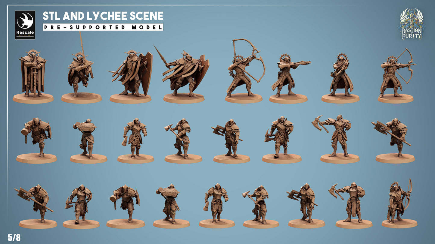 Rescale Miniatures (Lord of the Print) - Bastion of Purity - Aterna Infantry 2024 September Release 35mm