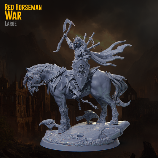 Claymore Miniatures - Red Horseman of War, Mounted - Riders of Ruin 2025 November