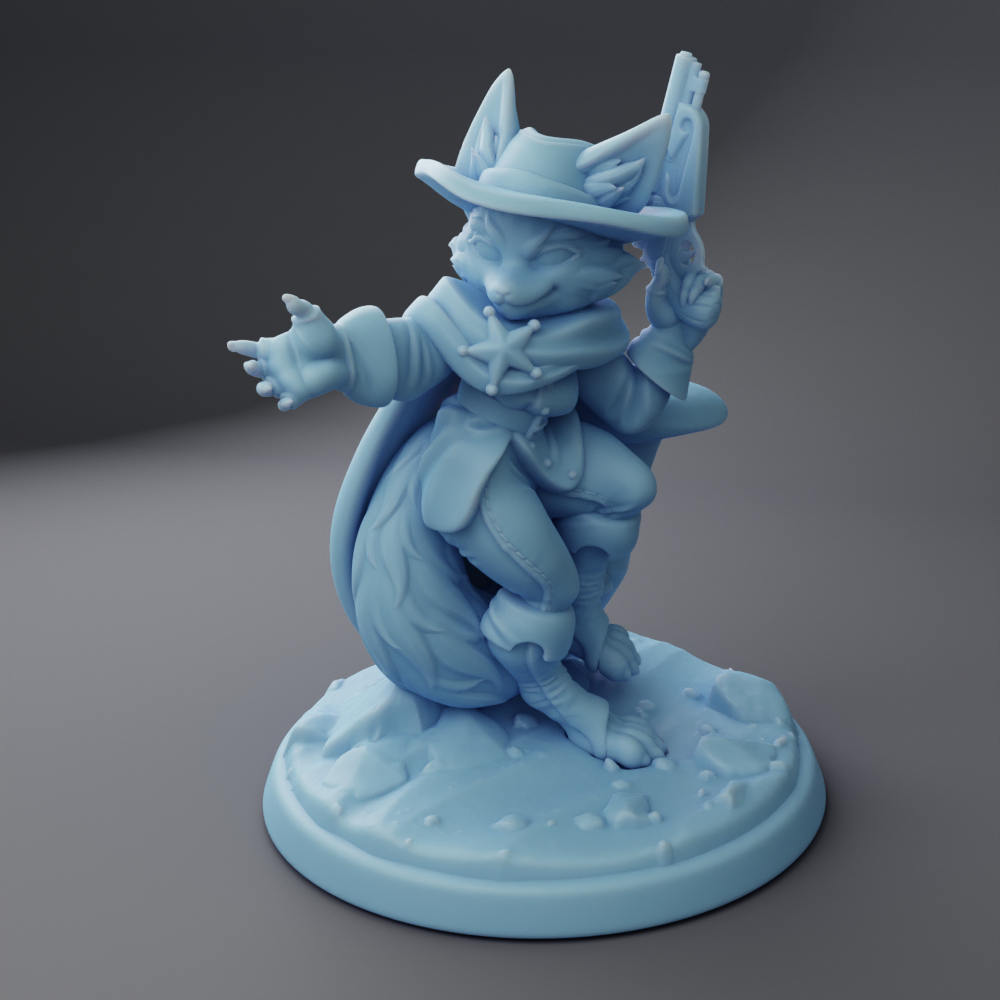 Twin Goddess Miniatures - Lucille The Deputy Foxgirl - Fantasy Western 2023 June