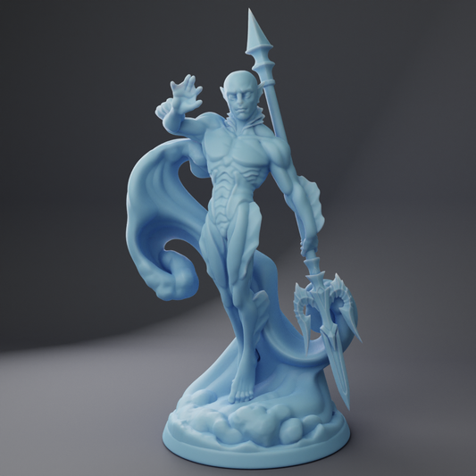 Twin Goddess Miniatures - Psionic Sahuagin 35mm / 75mm