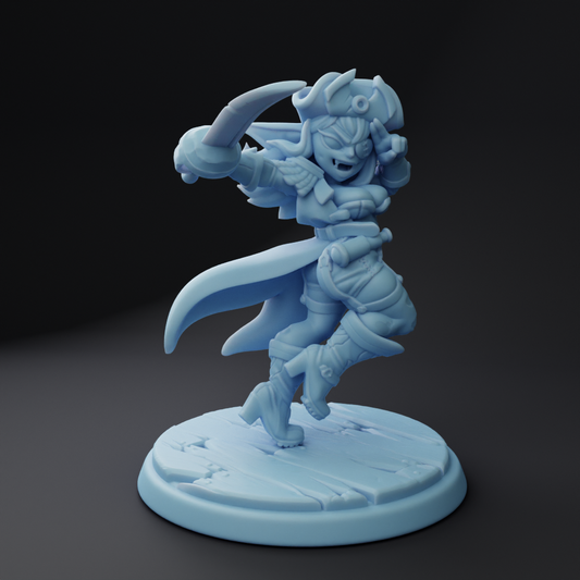 Twin Goddess Miniatures - Bonnie Quarkstealer, Goblin Space Pirate - Starjammer Adventures in Space 2022 August