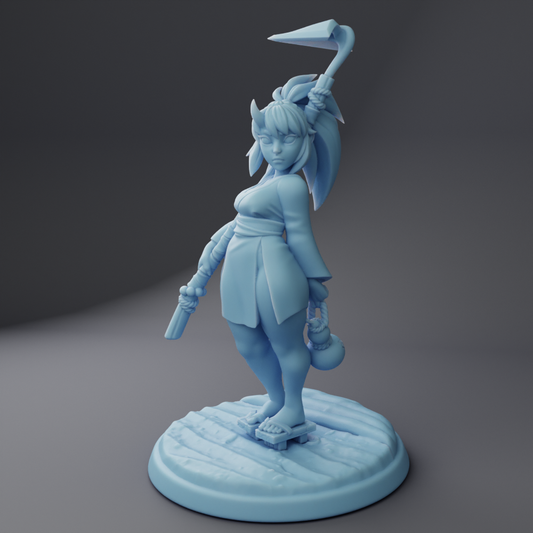 Twin Goddess Miniatures - Kome the Oni farmgirl - 2025 Septmeber