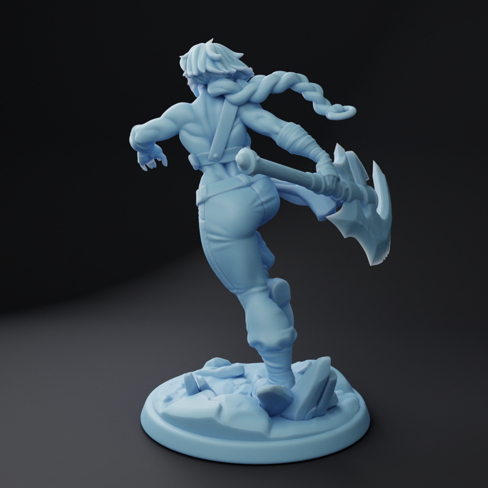 Twin Goddess Miniatures - Millie the Merc Barbarian - Oaken Hollow Heroes 2022 September