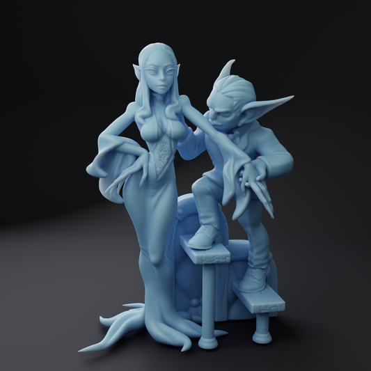 Twin Goddess Miniatures - Evves Family Couple - Spooky Month 2022 October