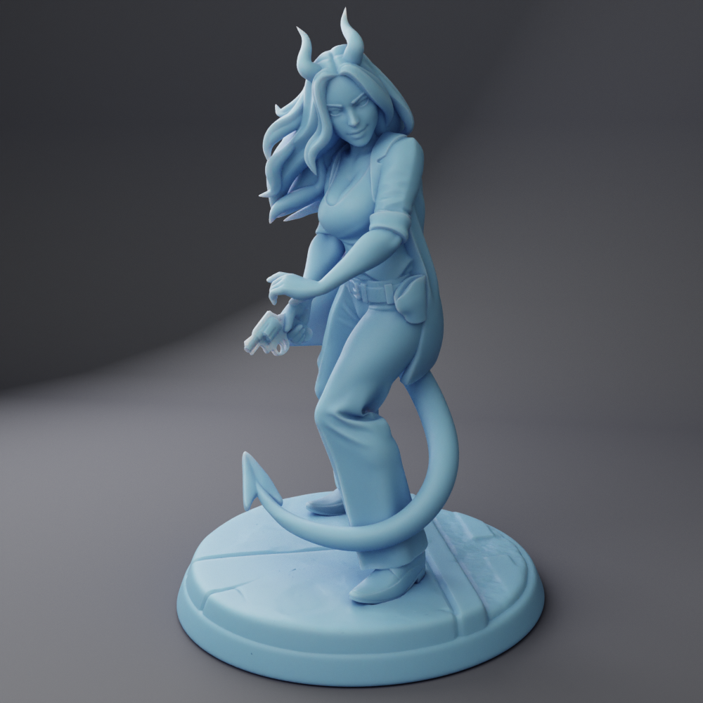 Twin Goddess Miniatures - Tiefling Succubus - Fantasy Crime Drama 2024 October Release 35mm