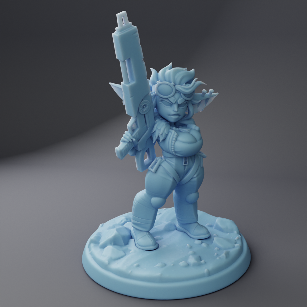 Twin Goddess Miniatures - Quinn The Goblin Sci Fi - Modern and Ancient Fantasy 2024 September Release 35mm