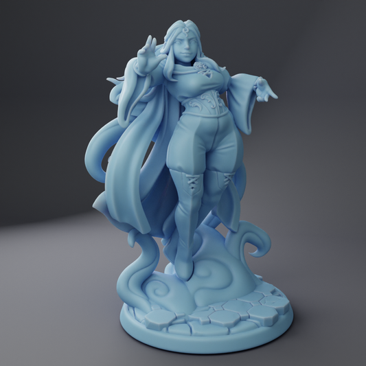 Twin Goddess Miniatures - Hero Tier - Victoria the Sorceress  35mm / 75mm