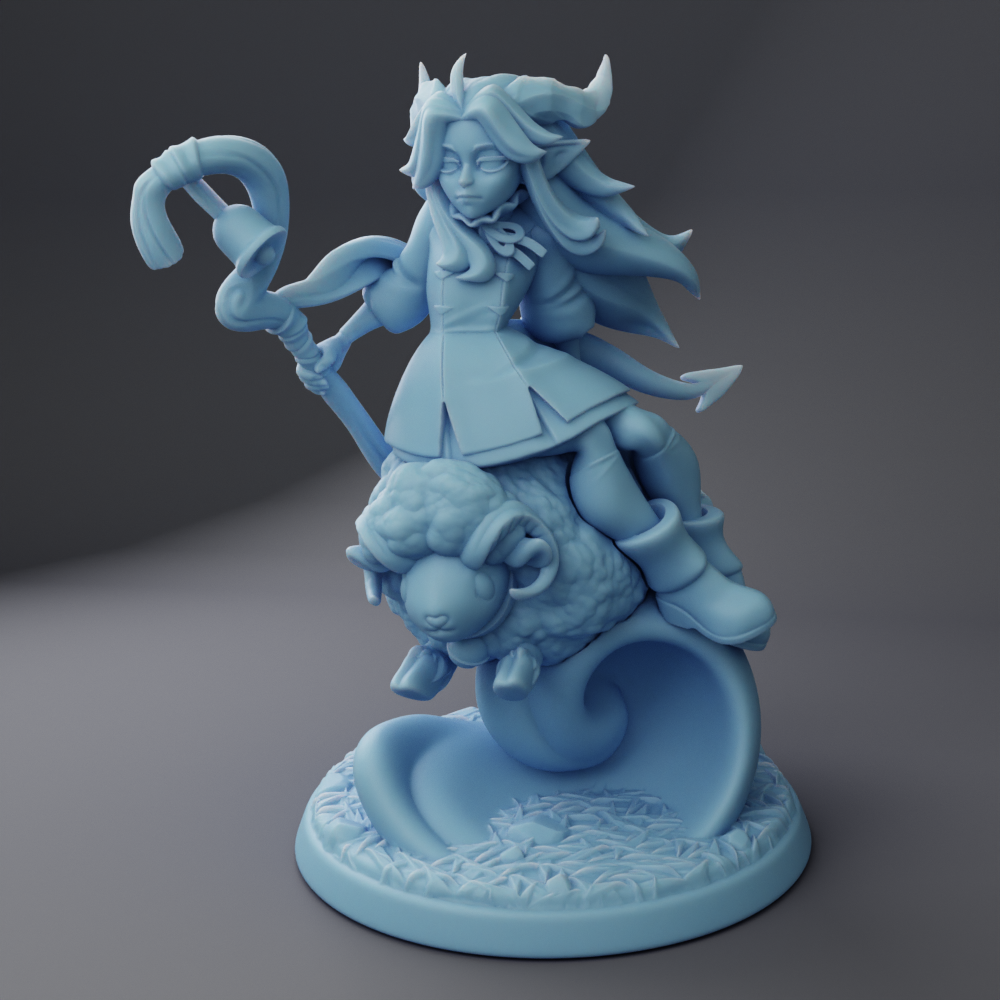 Twin Goddess Miniatures - Tielfling Shepard - Modern and Ancient Fantasy 2024 September Release 35mm