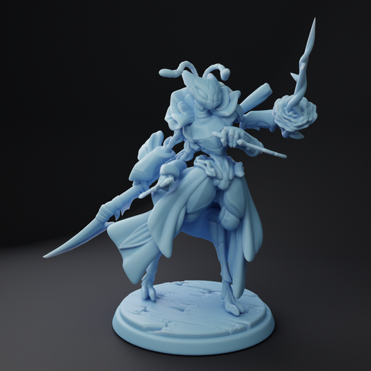 Twin Goddess Miniatures - Orchid, the Thri-Kreen Duelist - Starjammer Adventures in Space 2022 August