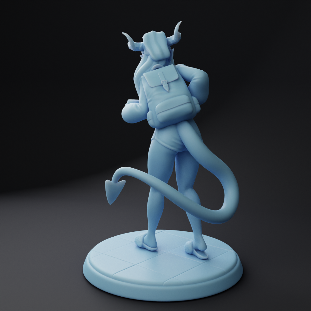 Twin Goddess Miniatures - Macy, the Tired Student Succubus - Fantasy College 2022 December