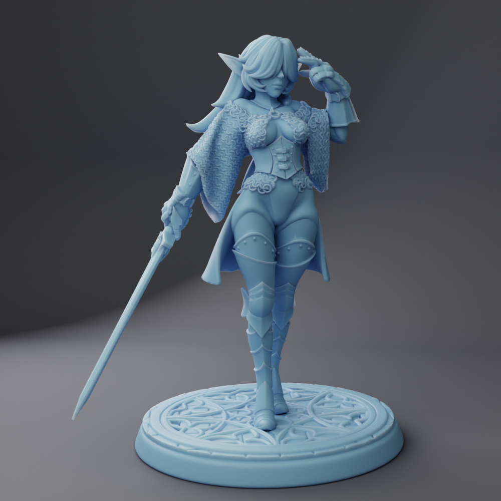 Twin Goddess Miniatures - Tyrianna the Elven Knight - 2025 Septmeber