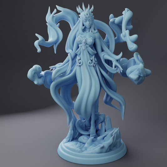 Twin Goddess Miniatures - Elmyth, Genasi Queen - Fantasy Queens 2023 March