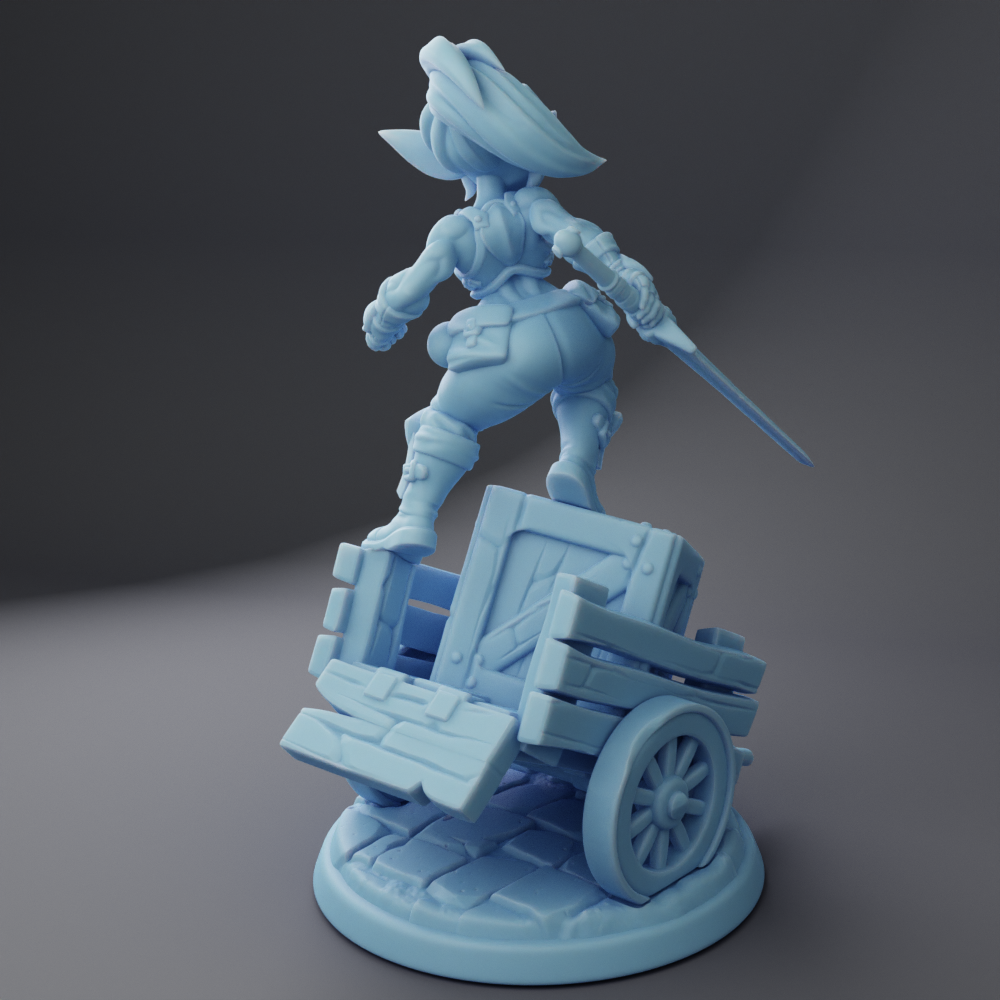 Twin Goddess Miniatures - Blix the Goblin Fighter Action Base - Oakenhallow #3 2023 July
