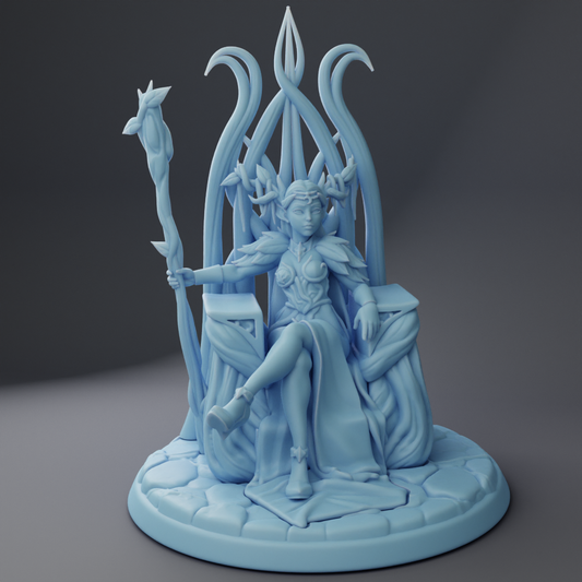 Twin Goddess Miniatures - Wood Elf Queen Throne - Fantasy Queens 2023 March