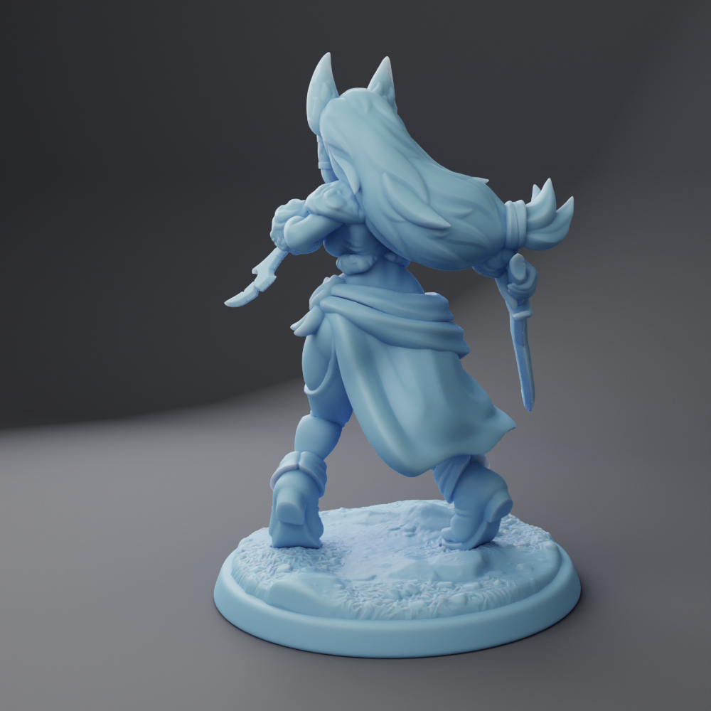 Twin Goddess Miniatures - Foxgirl Animalfolk Bandit - 2023 May