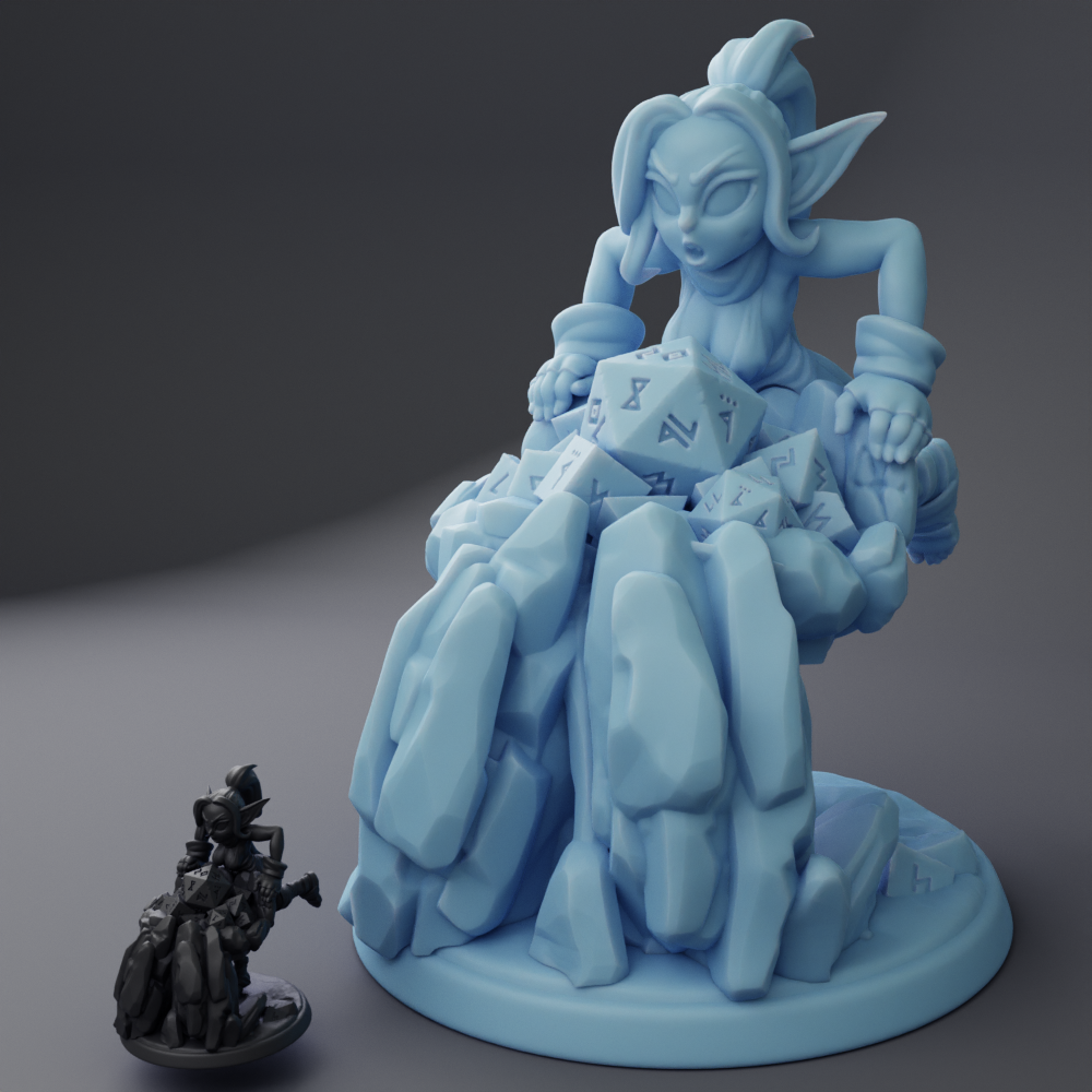 Twin Goddess Miniatures - Dice Goblin Figure - Fantasy Queens 2023 March