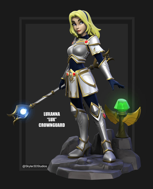 Skyler 3D Studio - Lux League Of Legends Lol 18cm / 9cm