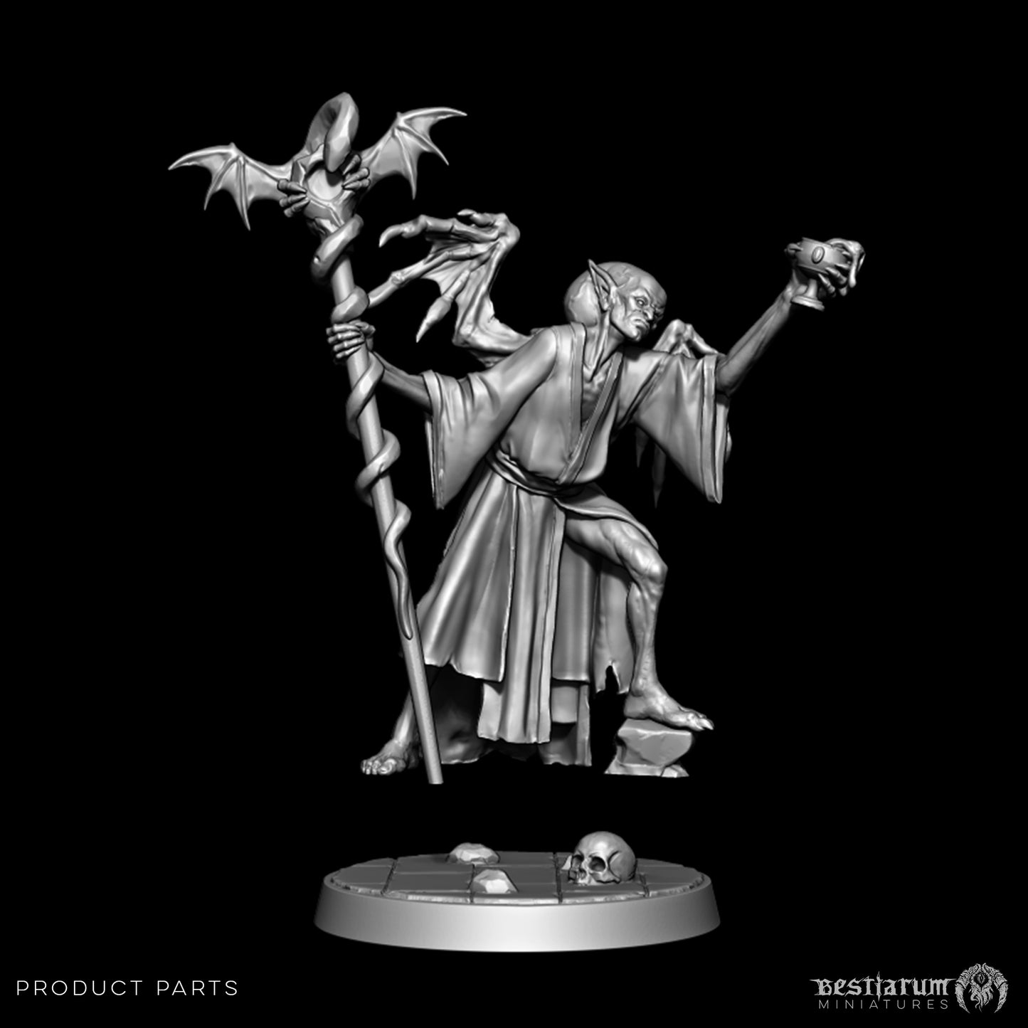 Bestiarum miniatures -  Oldblood Anointer, Penitent Heroe - Misbegotten Dhampir 2024 December