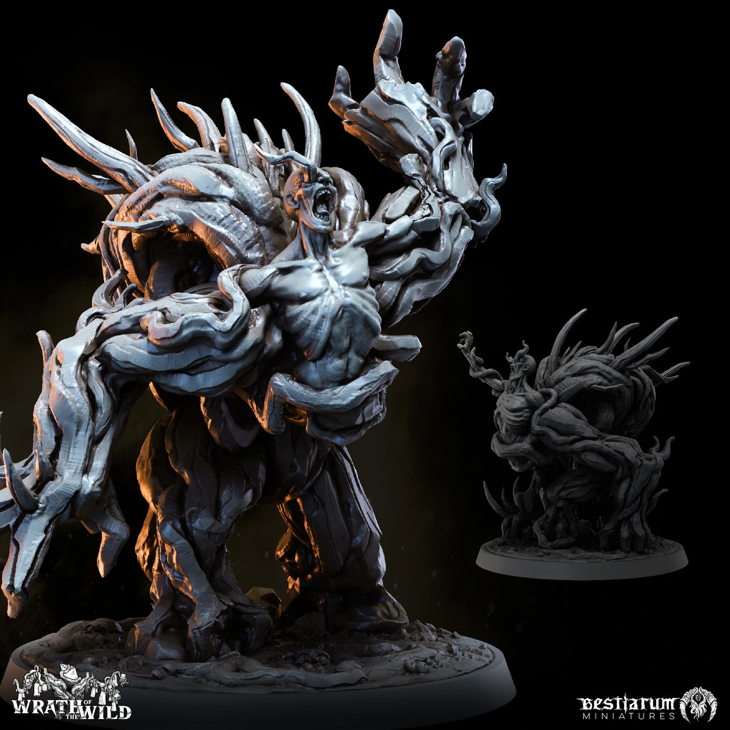 Bestiarum miniatures -  Roothost Treants  (Large) - Wrath of the Wild II - 2024 December