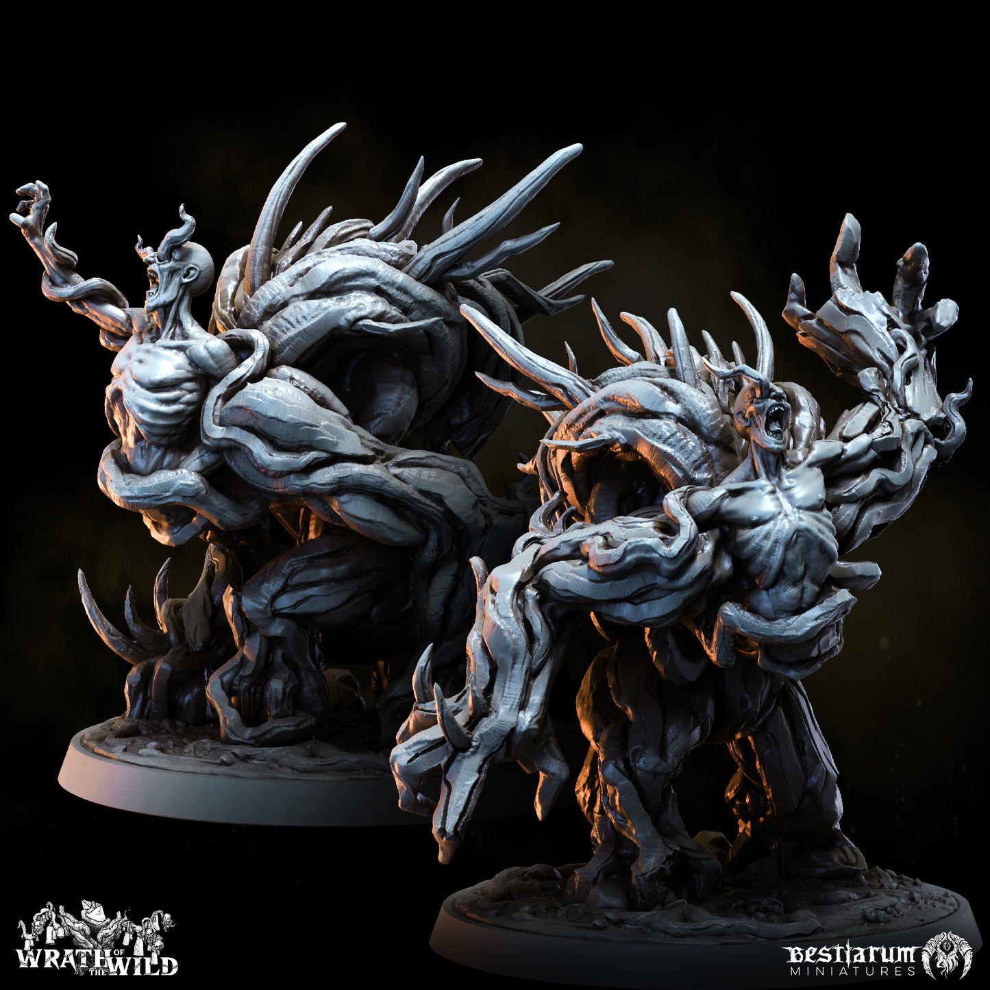 Bestiarum miniatures -  Roothost Treants  (Large) - Wrath of the Wild II - 2024 December