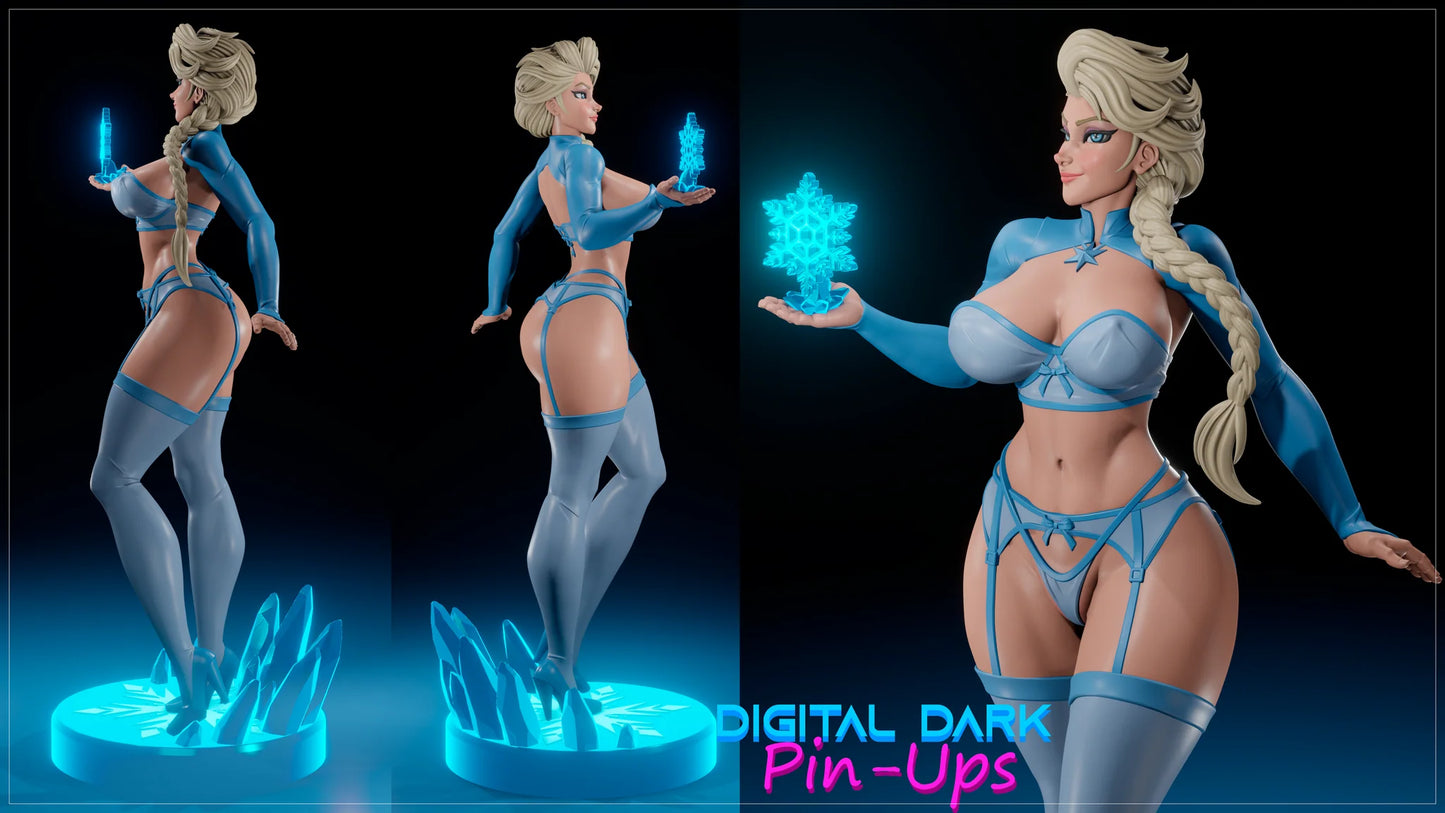 Digital Dark Pin Ups - Elsa, Frozen