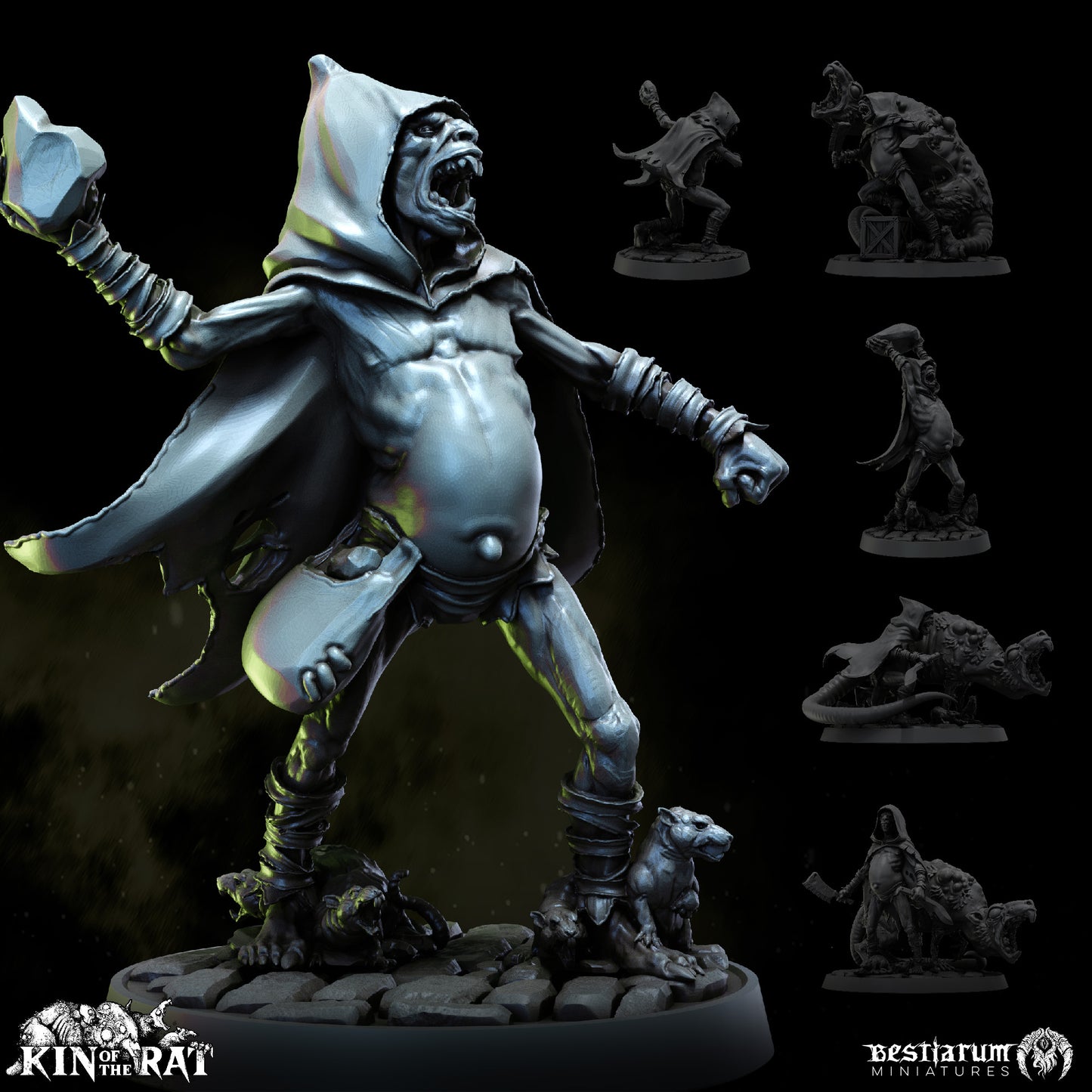 Bestiarum miniatures - Ratkin Foundlings & Giant Plague Rats - Kin of the Rat - 2024 December