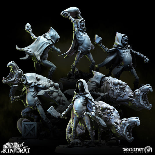 Bestiarum miniatures - Ratkin Foundlings & Giant Plague Rats - Kin of the Rat - 2024 December