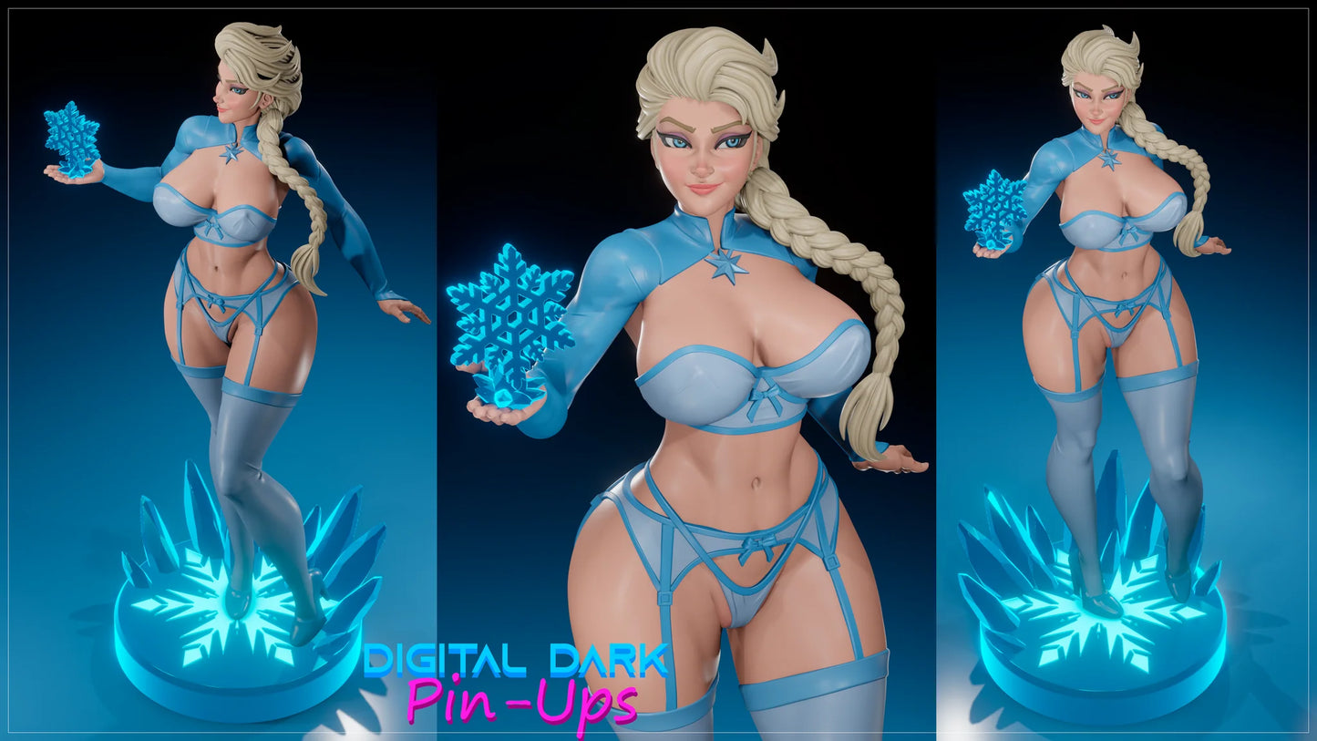 Digital Dark Pin Ups - Elsa, Frozen
