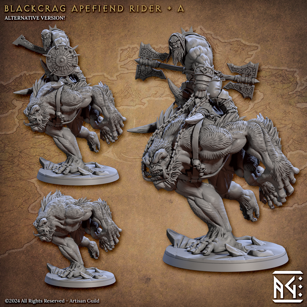 Artisan Guild - Blackcrag Apefiend Rider A - Blackcrag Orcs 2024 July