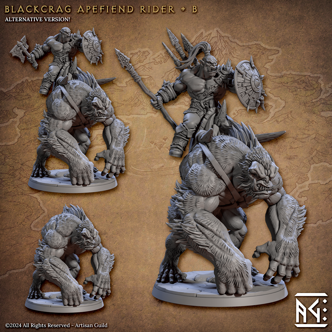 Artisan Guild - Blackcrag Apefiend Rider B - Blackcrag Orcs 2024 July