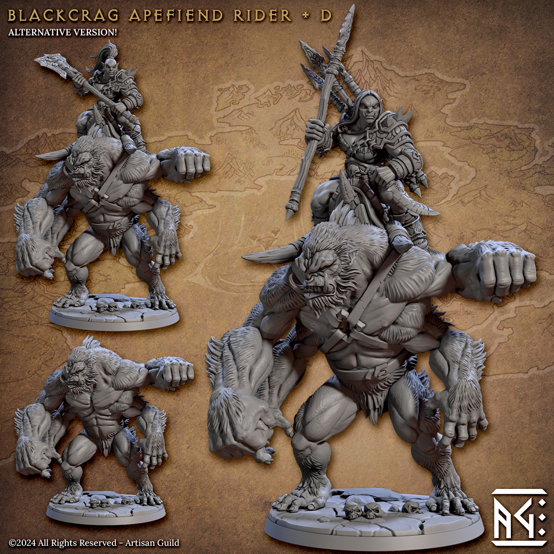 Artisan Guild - Blackcrag Apefiend Rider D - Blackcrag Orcs 2024 July
