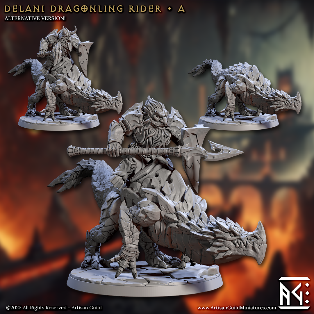 Artisan Guild - Delani Dragonling Rider A - Magmaforged Dwarves of the Depths 2025 April