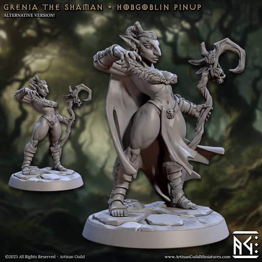 Artisan Guild -  Grenia the Shaman (Fantasy Pinup)  - Faldorn Hobgoblins 2025 January