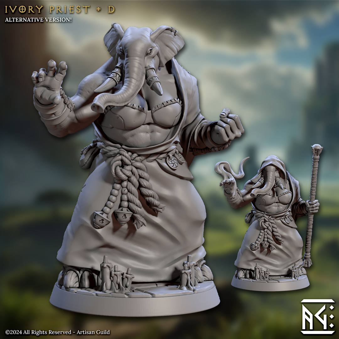 Artisan Guild -  Loxodon Cleric / Monk D - Elephorim Ivory Sentinels 2024 September