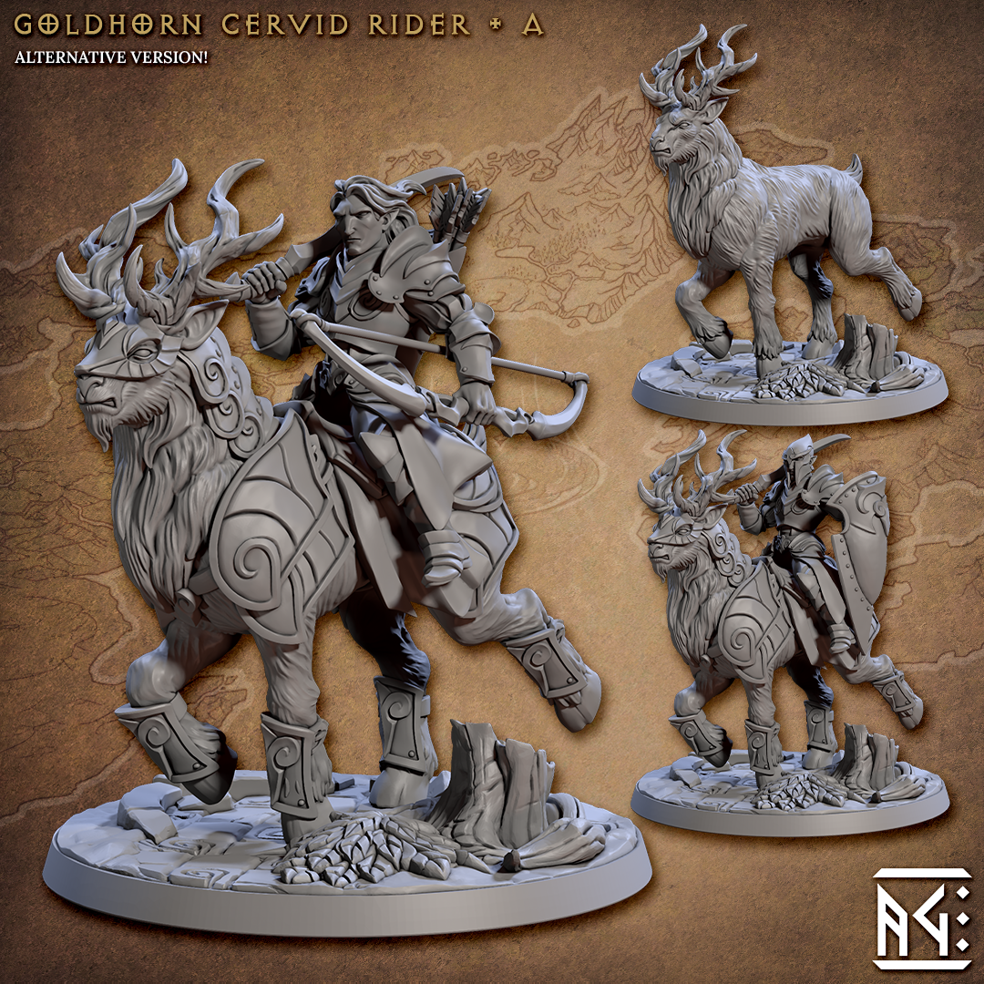 Artisan Guild - Goldhorn Cervid Rider A -  Noble Alfar 2023 November