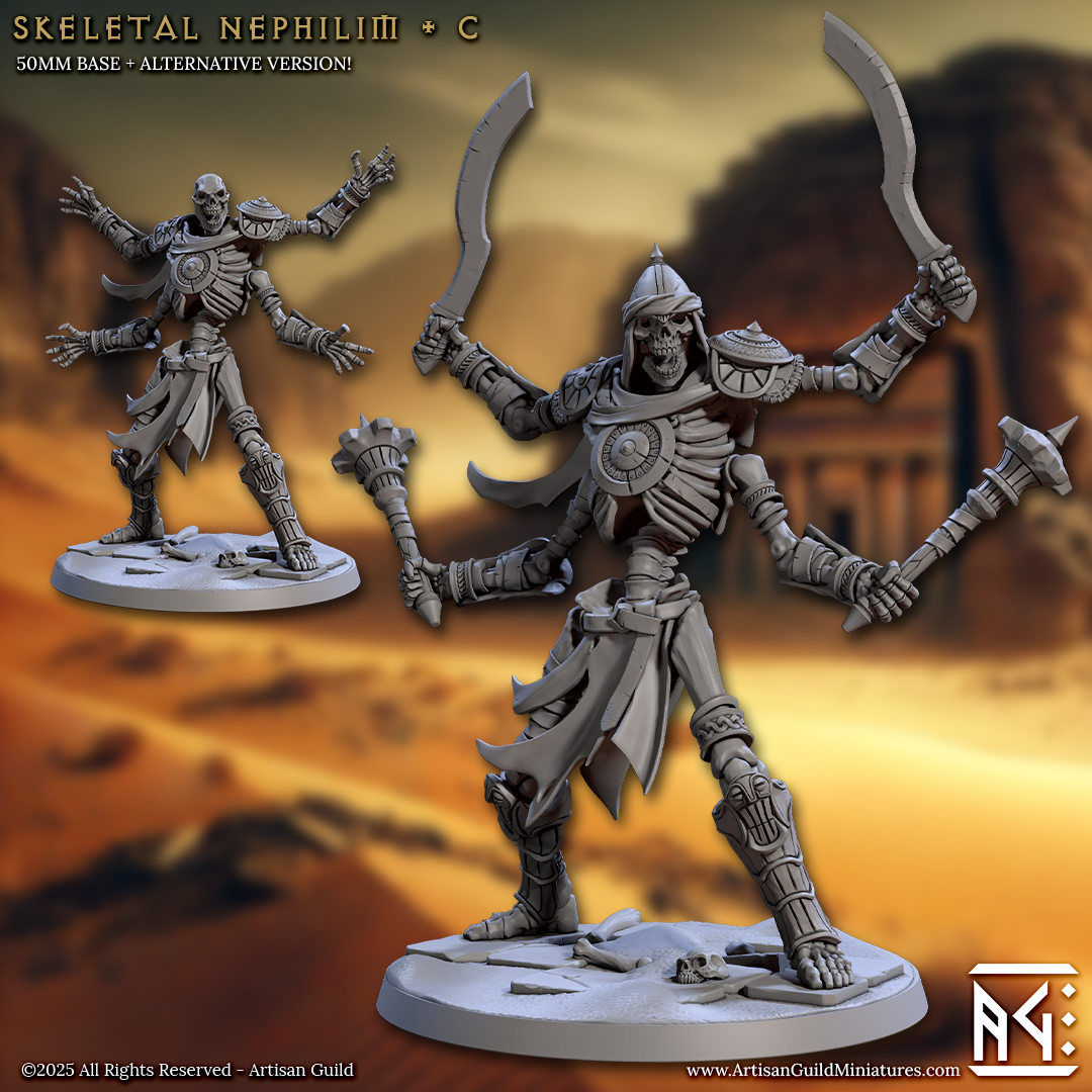 Artisan Guild - Skeletal Nephilm C (Large) - Tombsworn Skeletons of Denmora 2025 May