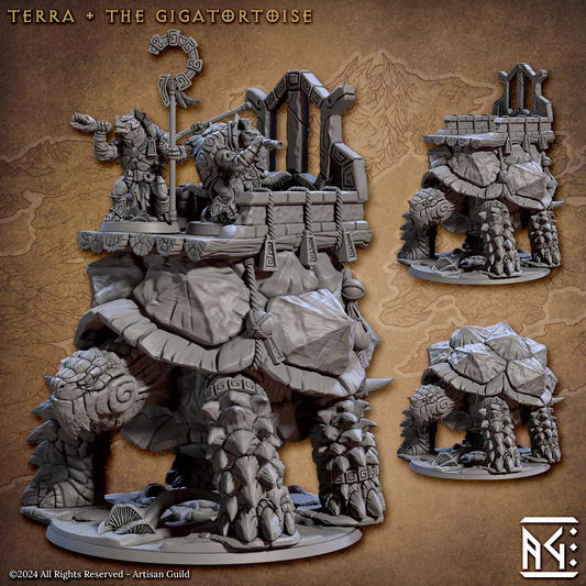 Artisan Guild - Terra, the Gigatortoise (Gargantuan) - Jadeshell Turtlekin 2024 February