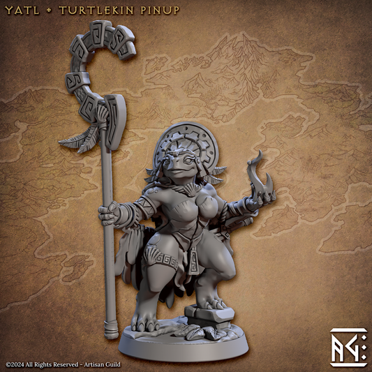 Artisan Guild - Yatl, Turtlekin Pinup - Jadeshell Turtlekin 2024 February