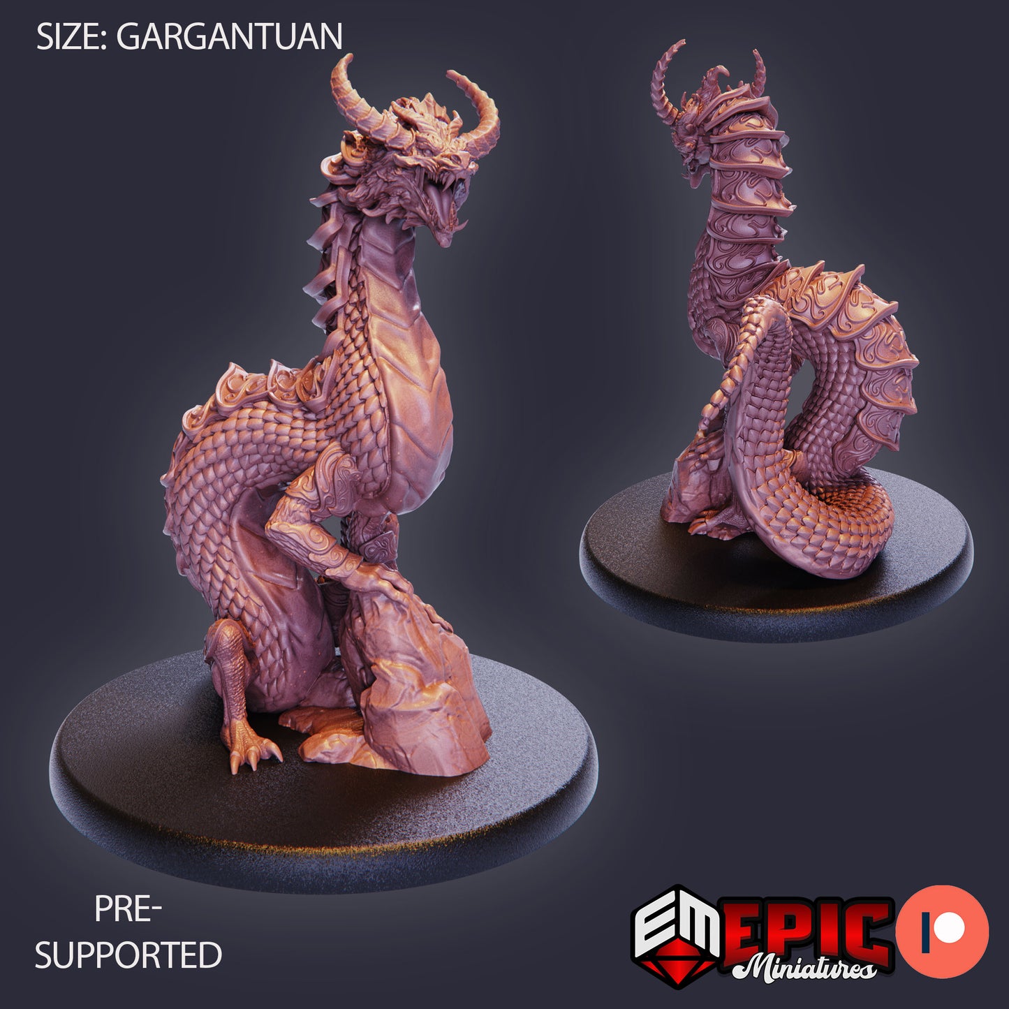 Epic Miniatures - Yokai Mayhem - Legendary Lung Dragon  / Oriental Drake 10cm