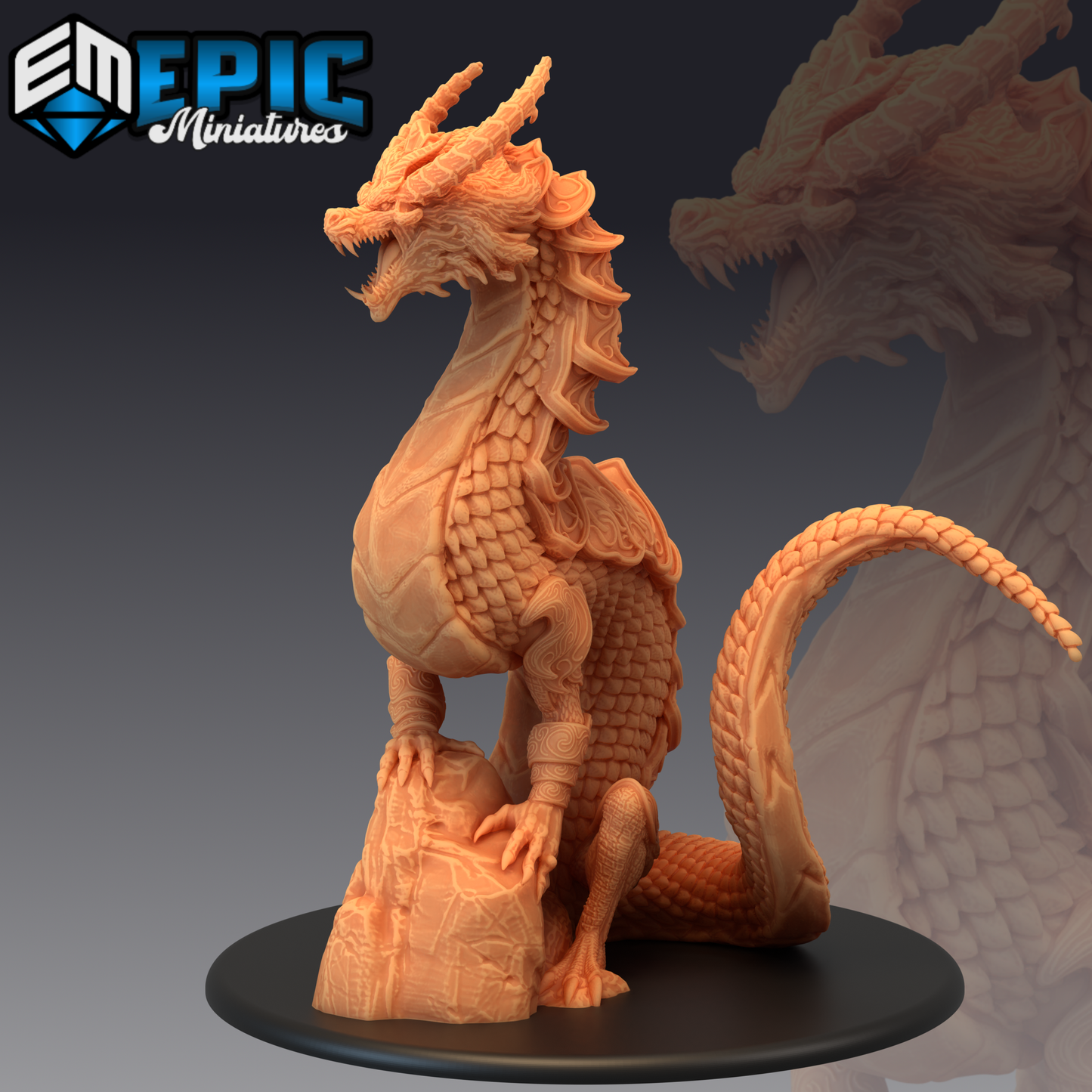 Epic Miniatures - Yokai Mayhem - Legendary Lung Dragon  / Oriental Drake 10cm