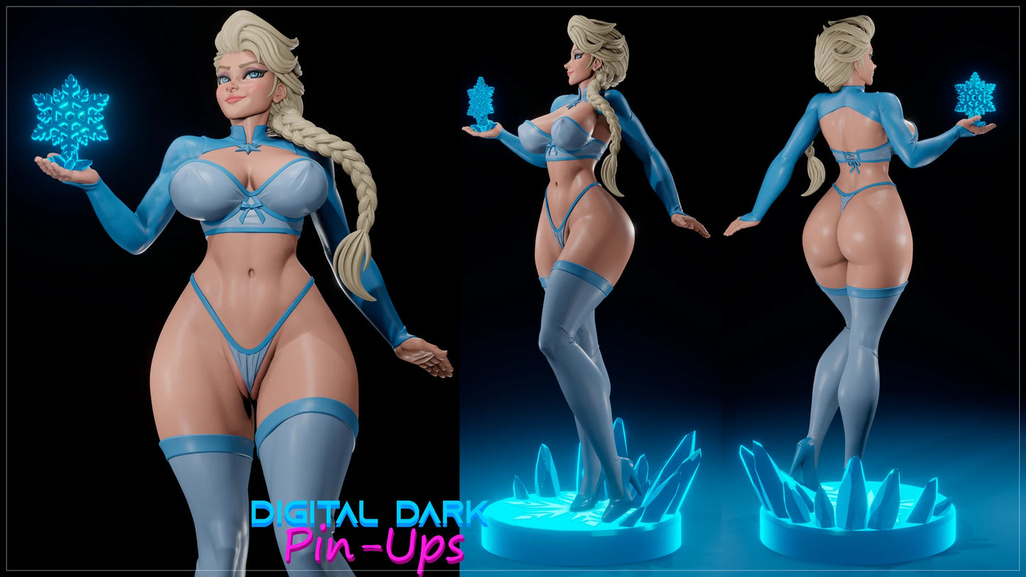 Digital Dark Pin Ups - Elsa, Frozen