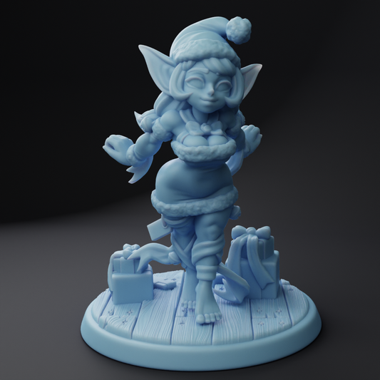 Twin Goddess Miniatures - Holiday Goblin Pinup - Fantasy College 2022 December