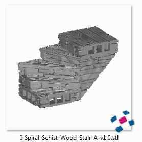 Printable Scenery - Rustic Stone and Wood Stairs, Clorehaven City