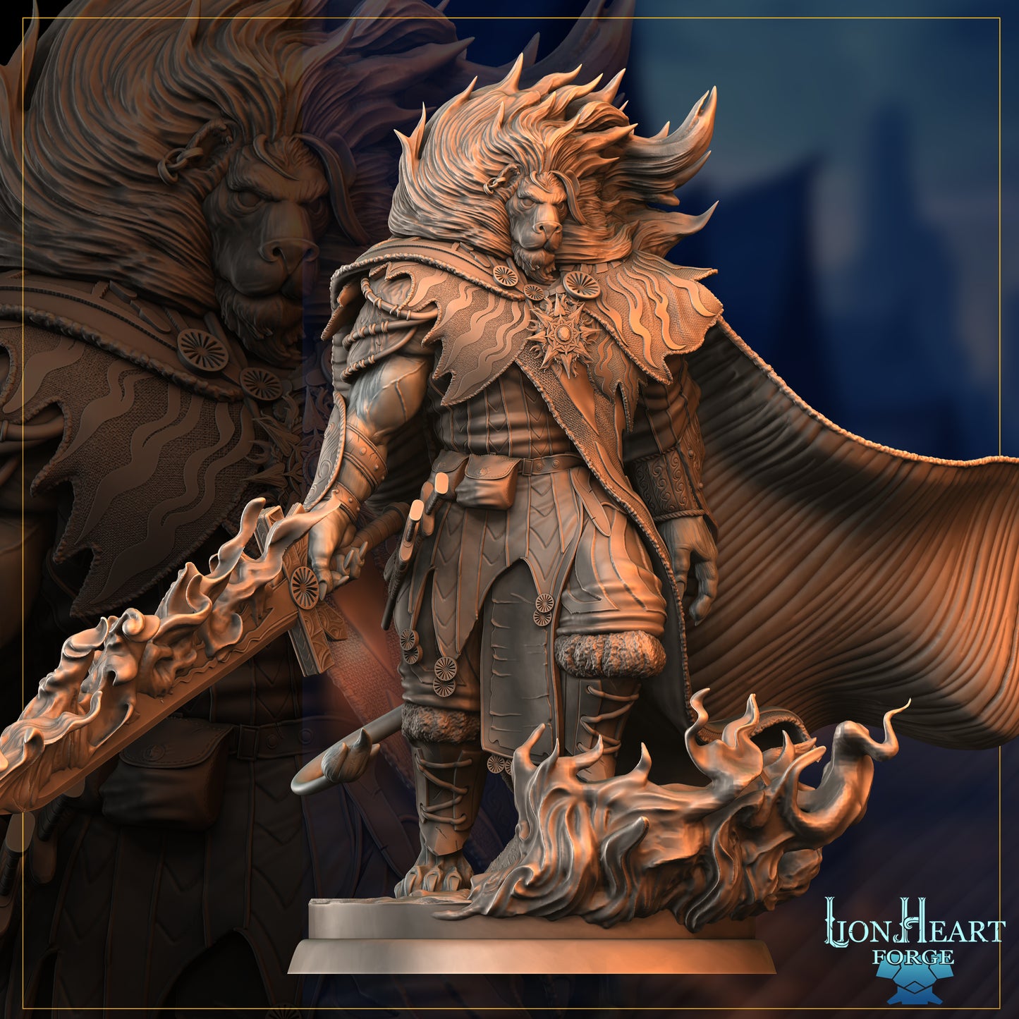 Lion Heart Forge - Cedric Leonin Paladin 2023 December Release 35mm