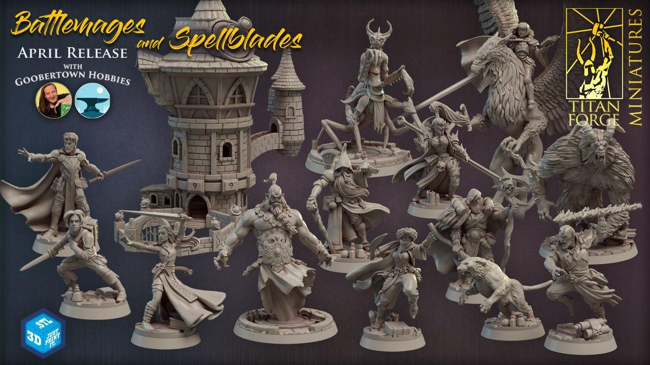 Titan Forge - Battlemages and Spellblades 2020 May Release 35mm