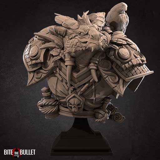 Bite the Bullet - Dragonborn Warlock Bust - Dragonborn July 2021